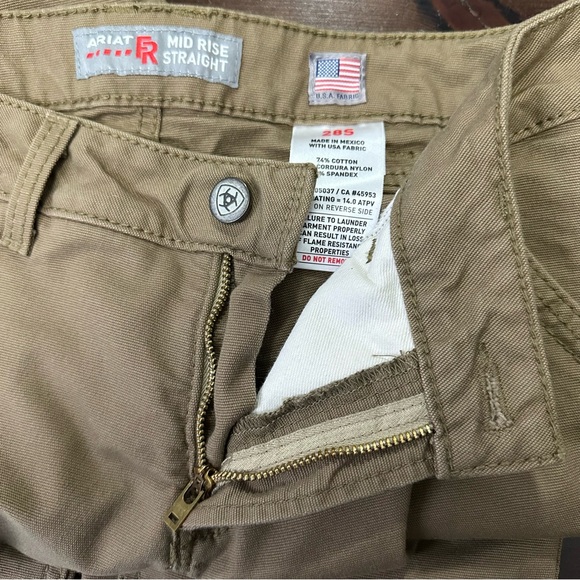 Ariat Flame Resistant Stretch Duralite Canvas Stackable Straight Leg Work Pants - Picture 9 of 16